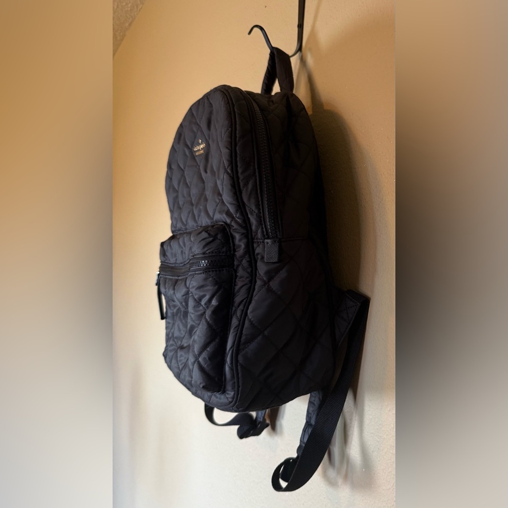 Kate Spade New York Womens Quilted Nylon Black Backpack - Picture 2 of 13